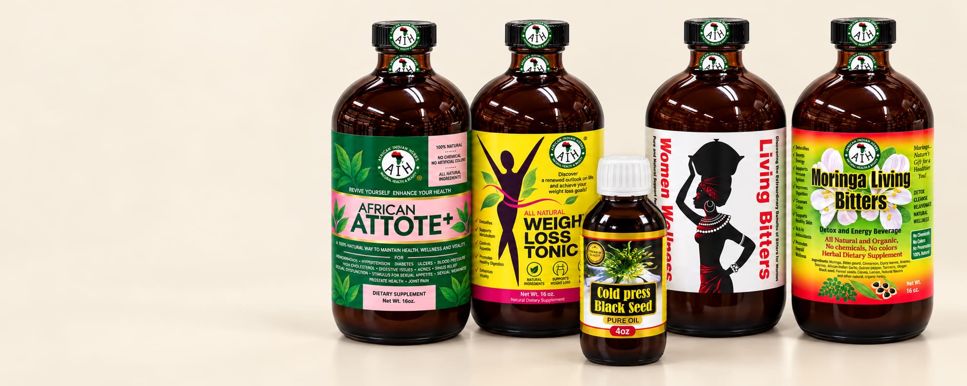 Organic Herbs & Oils product lineup